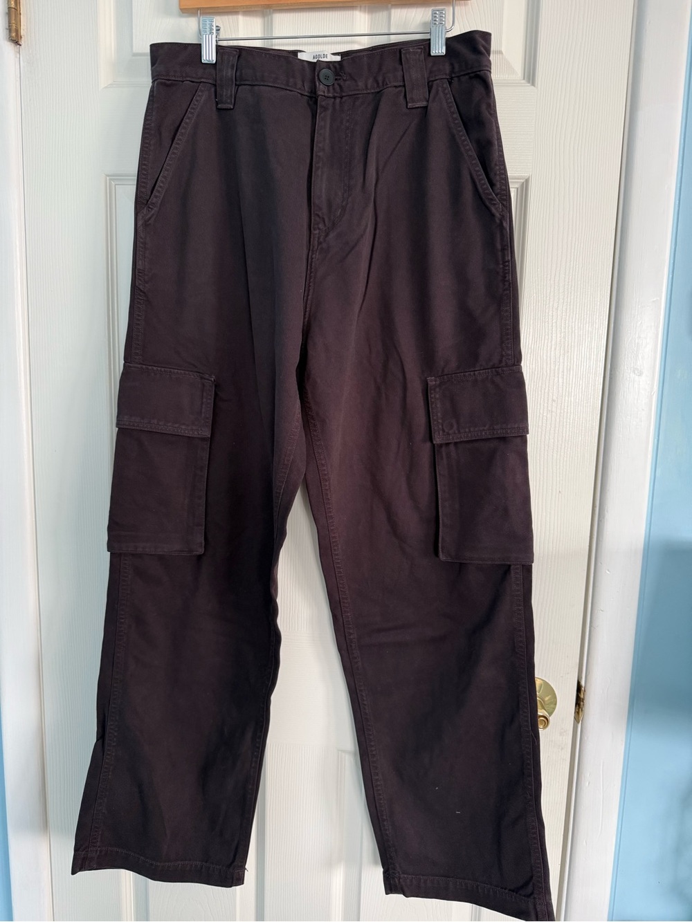 AGOLDE x RSVP Gallery Wilcox Cargo Trousers Pants Brown NEW Size 30 - Picture 1 of 8